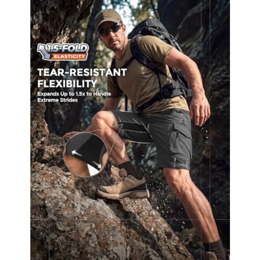 Men's Outdoor Quick Dry Stretch Shorts for Hiking and Travel