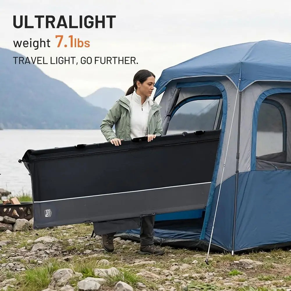 Lightweight Portable Camping Cot With Zipper Closure Carry Bag 225lbs