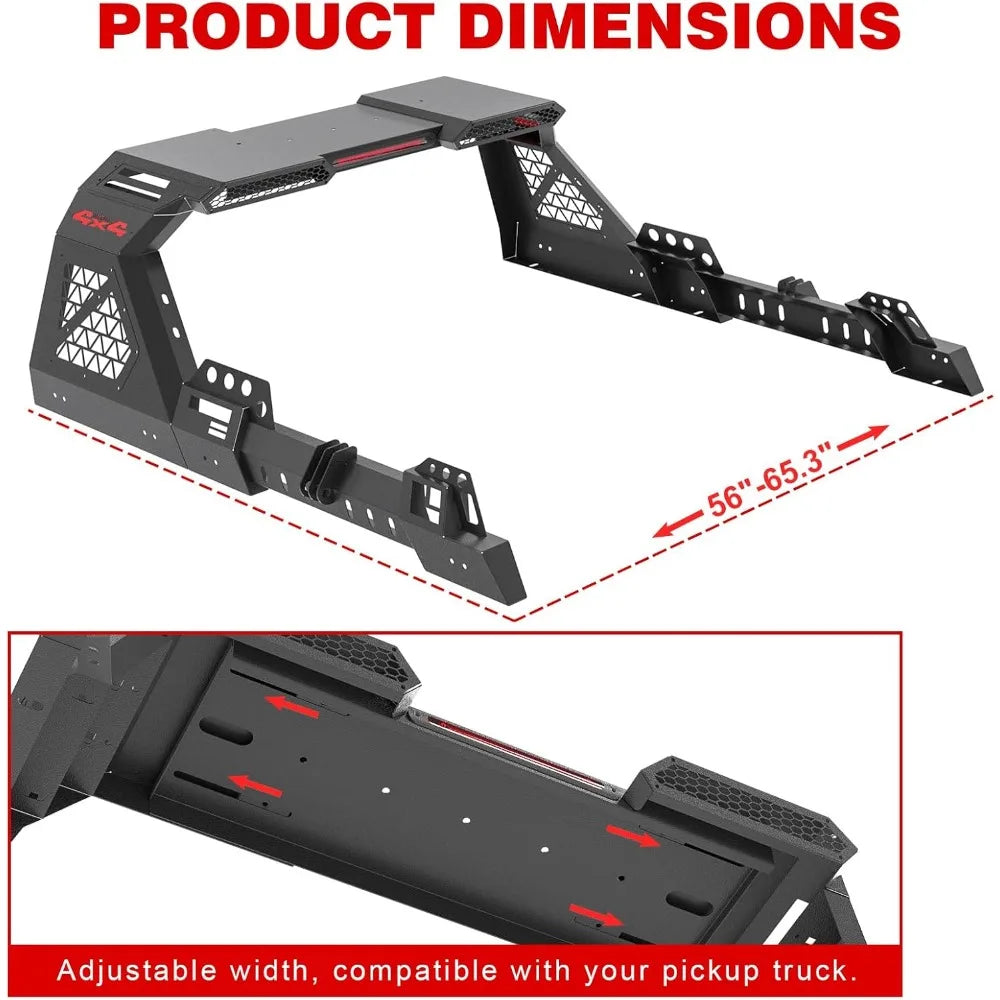 Tokmowin Universal Truck Bed Roll Bar Chase Rack Sport Bar