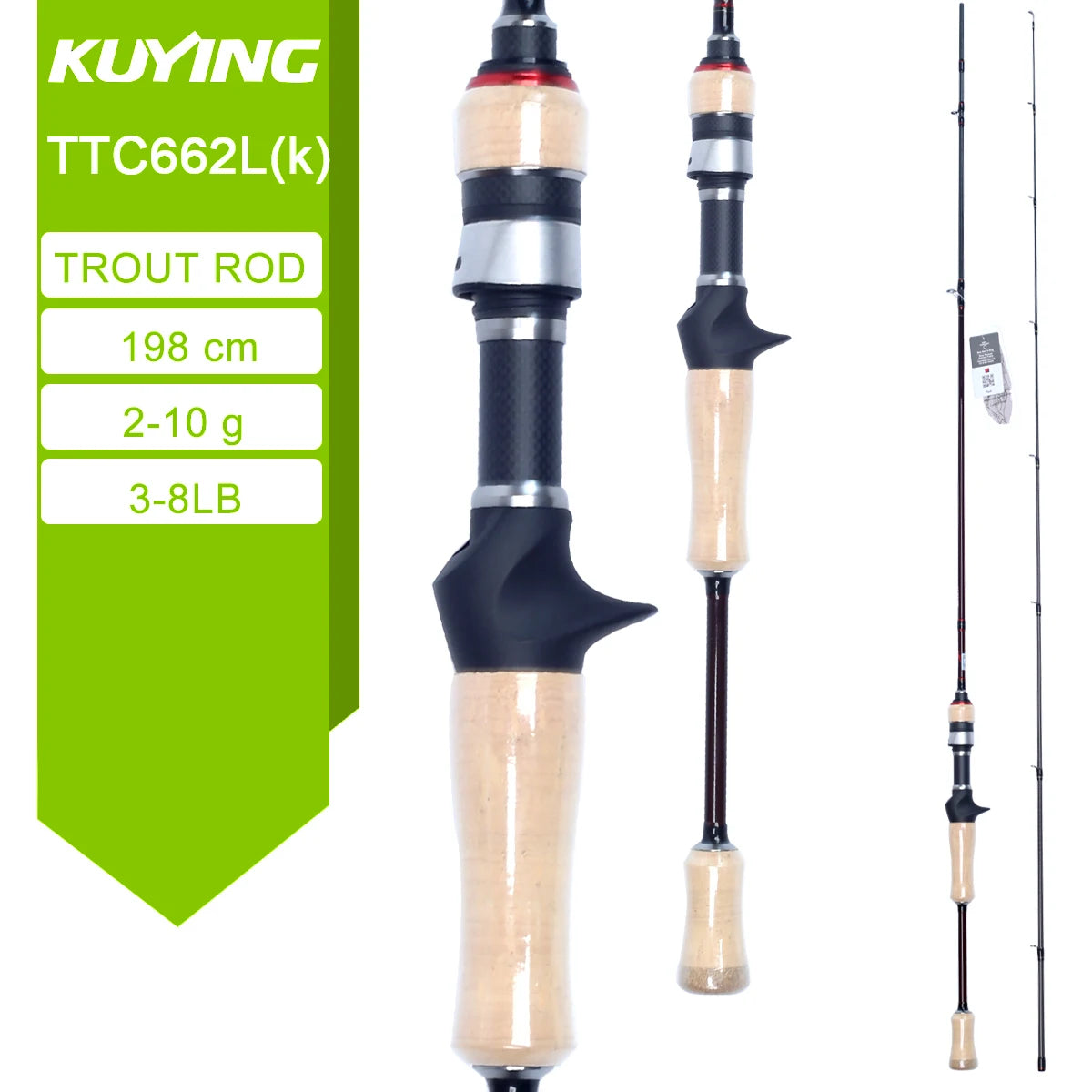 Kuying Lure Rod Casting Spinning River Carbon Fishing Rod