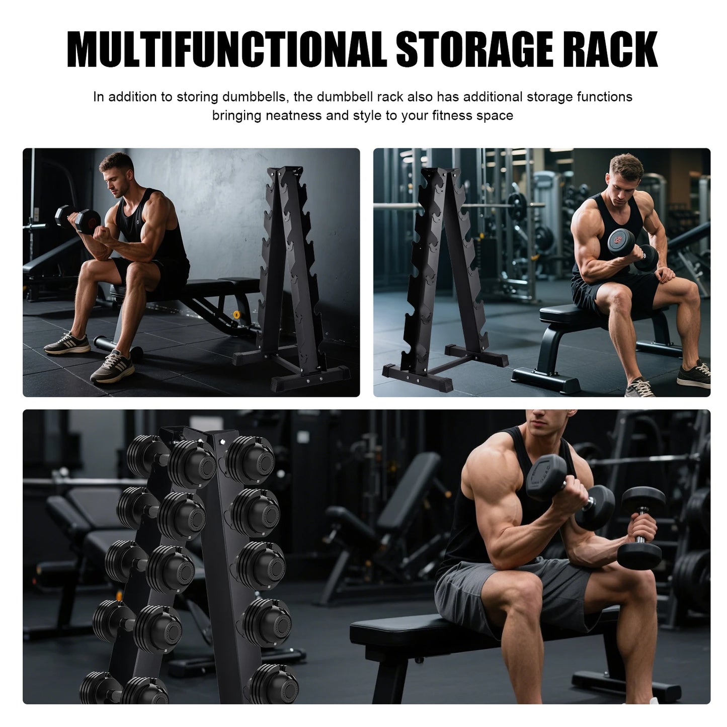 Dumbbell Rack Stand A Frame For Home Gym 500 Lbs Capacity