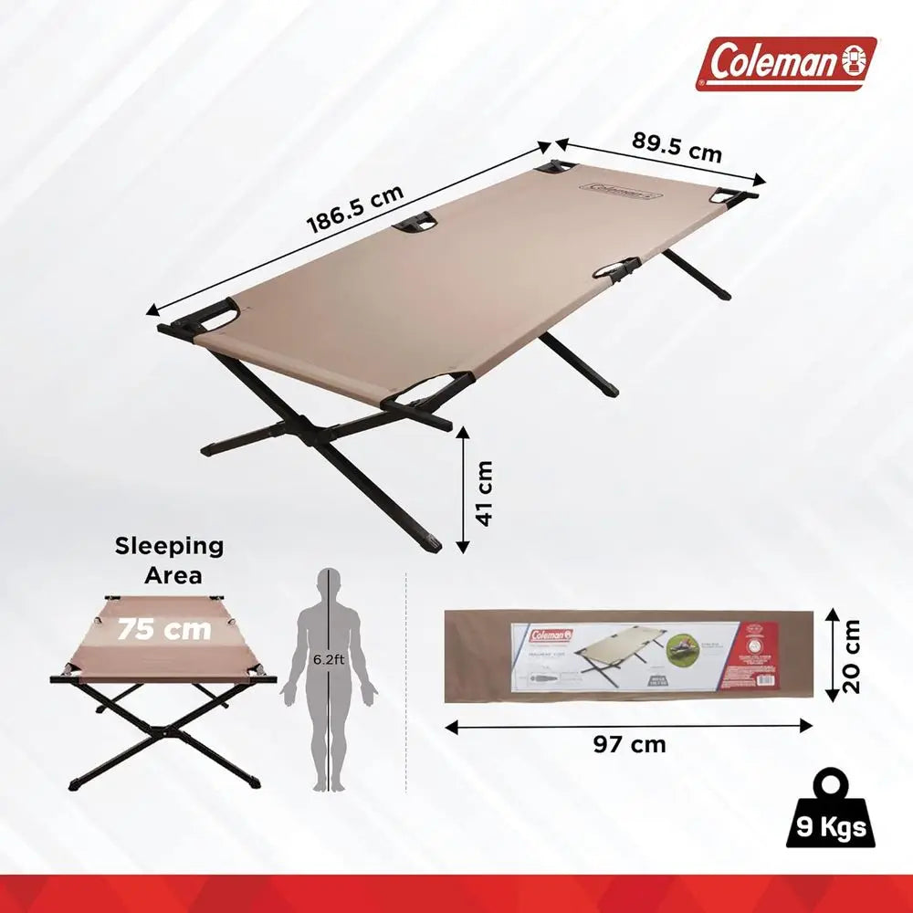 Heavy Duty Camping Cot For Adults Up To 300 Lbs With Steel Frame
