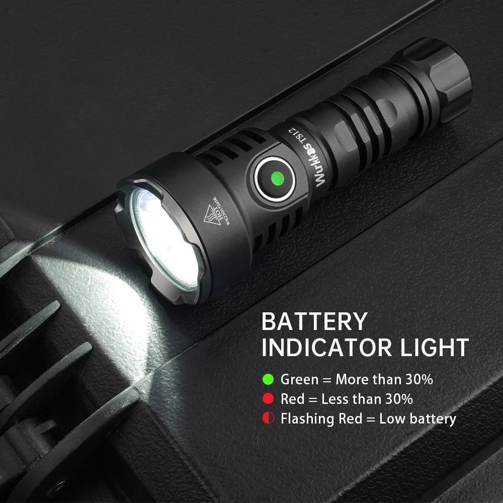 Wurkkos TS12 Mini Rechargeable EDC Flashlight 1050LM IP68