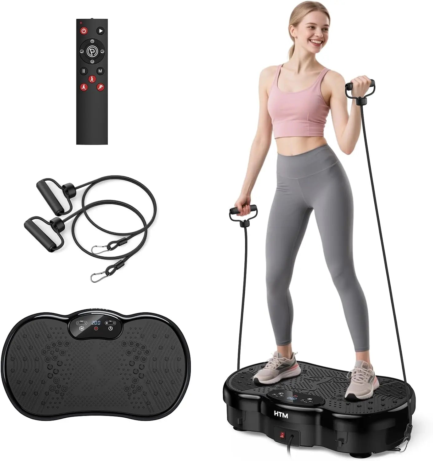 HTMM Fitness Vibration Plate Whole Body Power Plate Home Gym