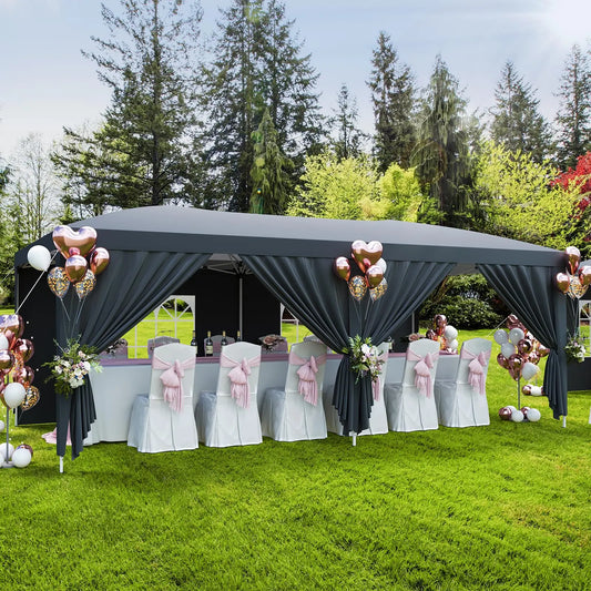 HiMISS Heavy Duty Pop Up Canopy With Six Removable Sidewalls