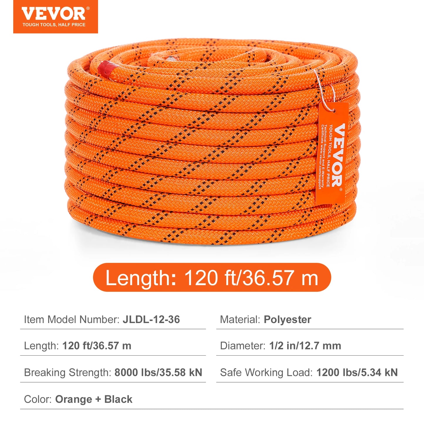 SucceBuy Dual-Weave Polyester Rope Multi-Use Utility Cord