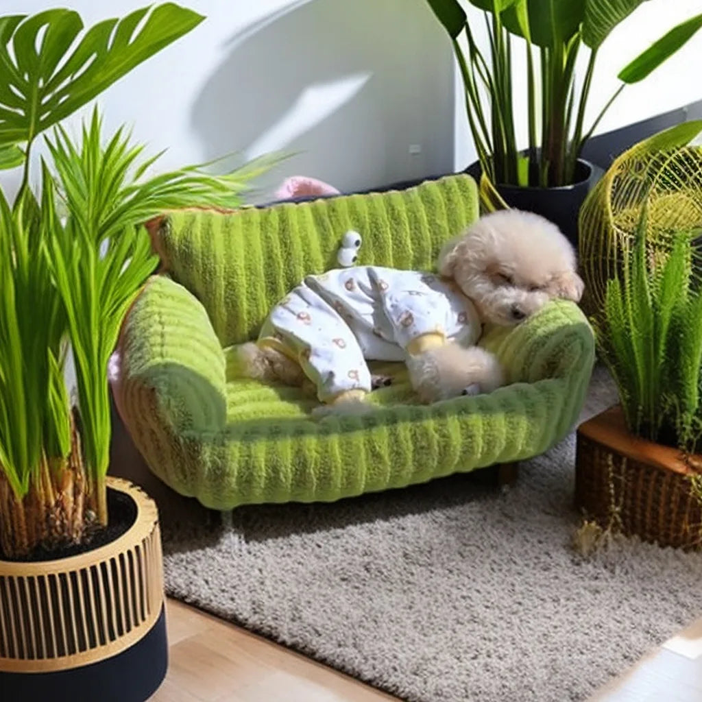 NONECN Puppy Cozy Sofa Kennel For Winter Warm Pet Nest Bed