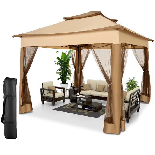 COBIZI Gazebo With Mosquito Netting And Ventilated Roof