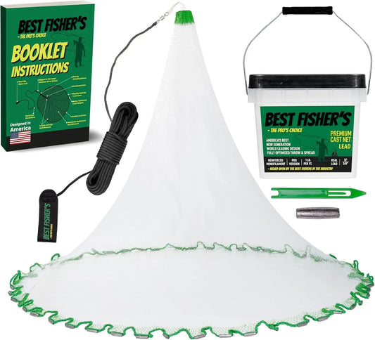 Cast Nets For Fishing Premium Quality With Lead Weight