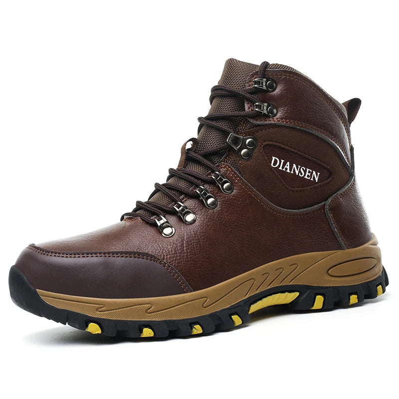 VEIGAR Waterproof Leather Safety Boots For Men Industrial Work