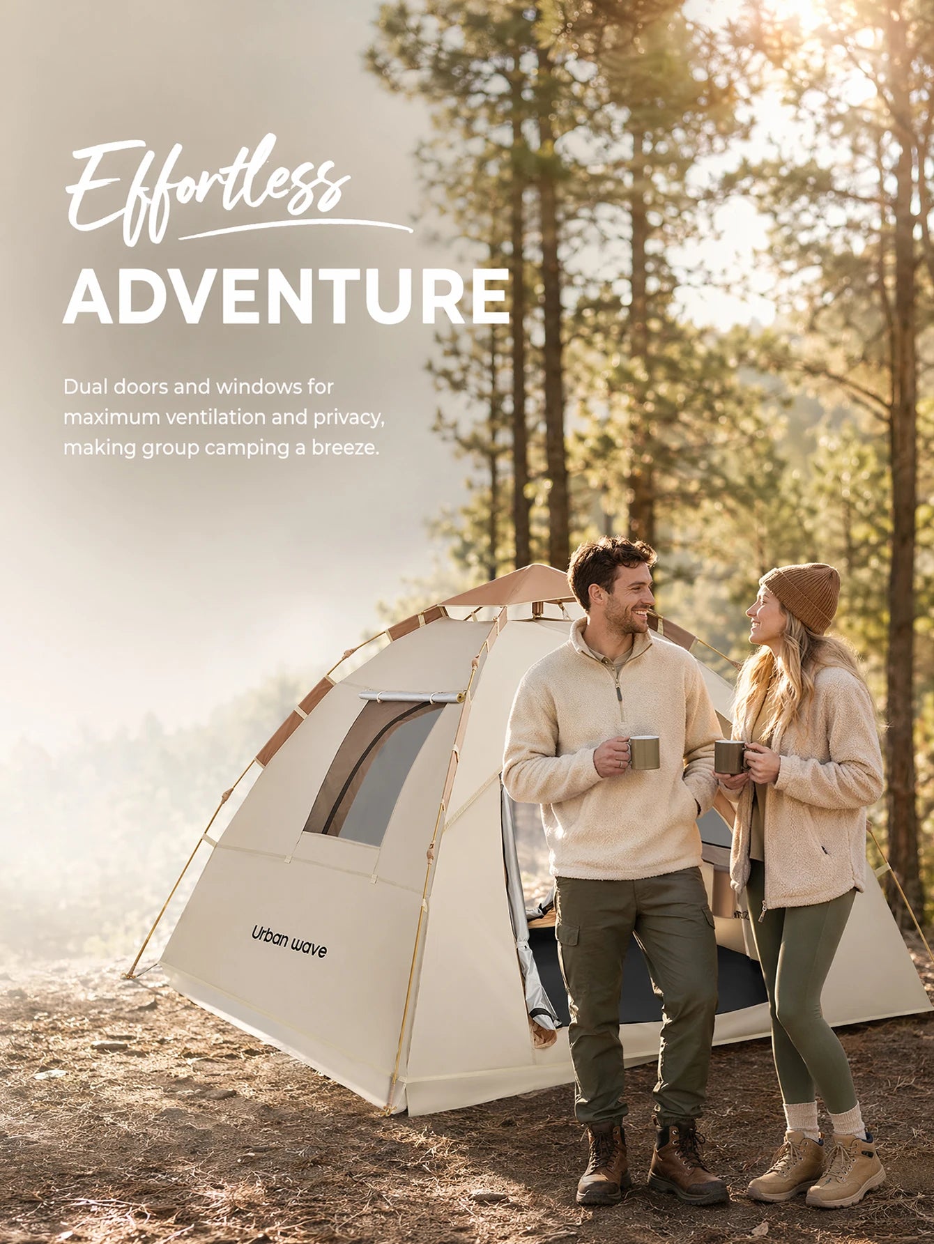 Automatic Pop Up Camping Tent Windproof Waterproof
