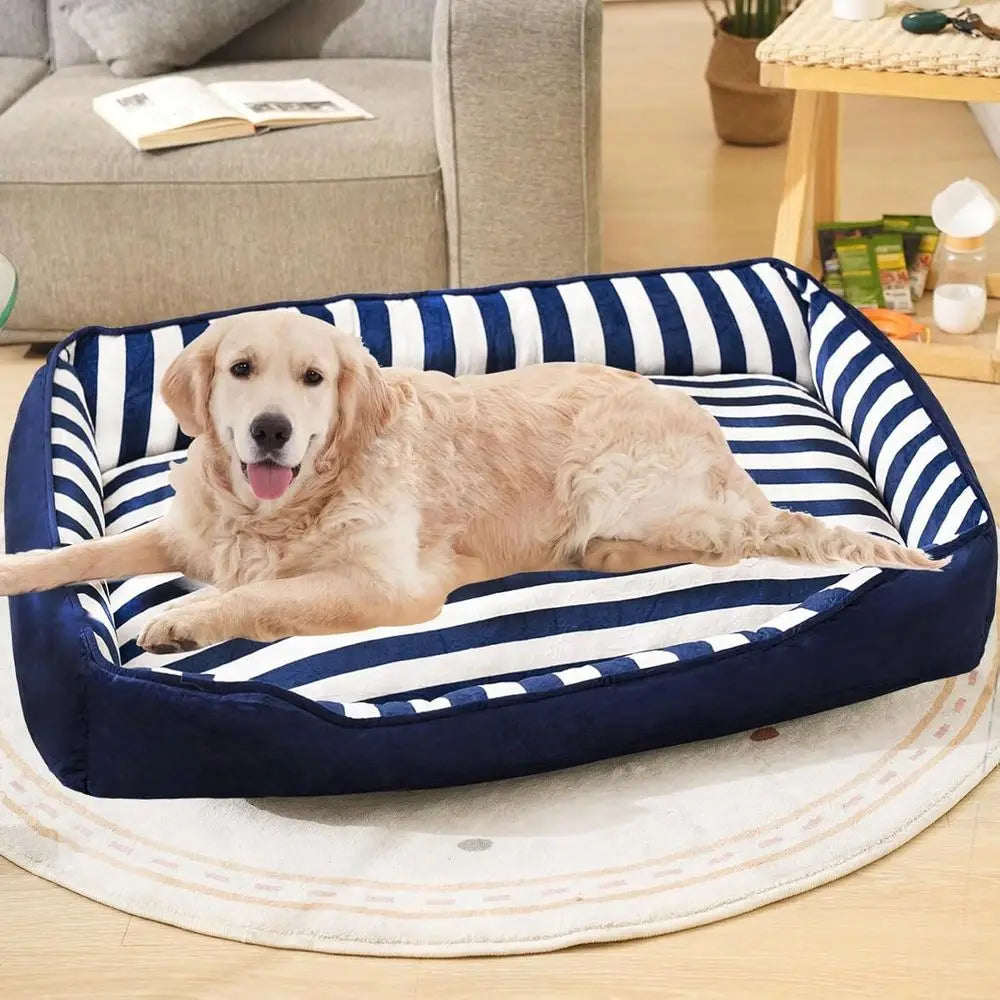 Dog Bed With Removable Washable Waterproof Cover And Cushion