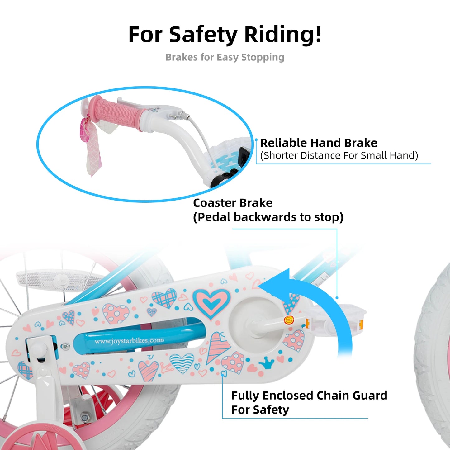JOYSTAR Kids Bicycle With Basket And Training Wheels