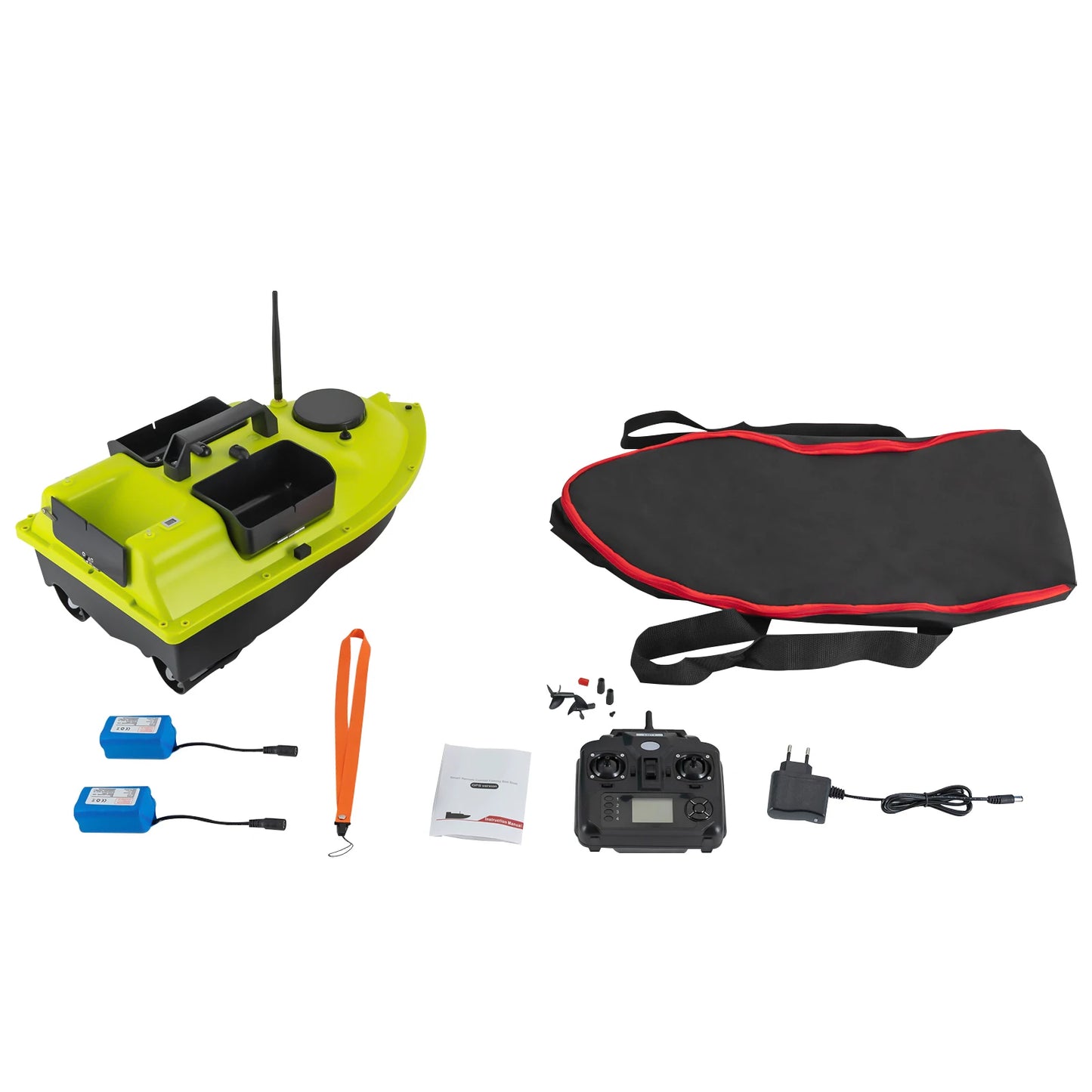 Rechargeable GPS Fishing Bait Boat With Dual 5200mAh Batteries