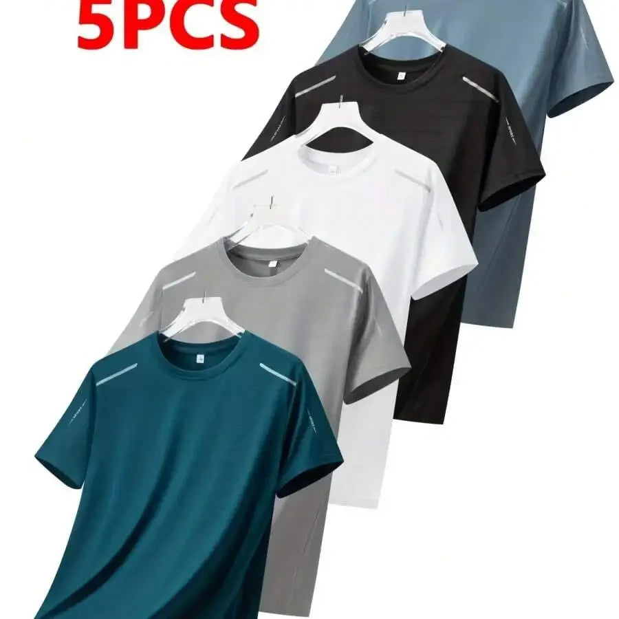 Quick Dry Breathable Athletic Tshirts For Men Running Gym Training