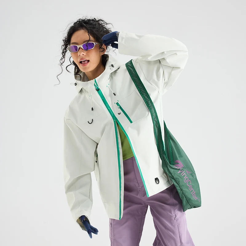 Unisex Waterproof Hooded Hiking Windbreaker Jacket for Outdoor Activities