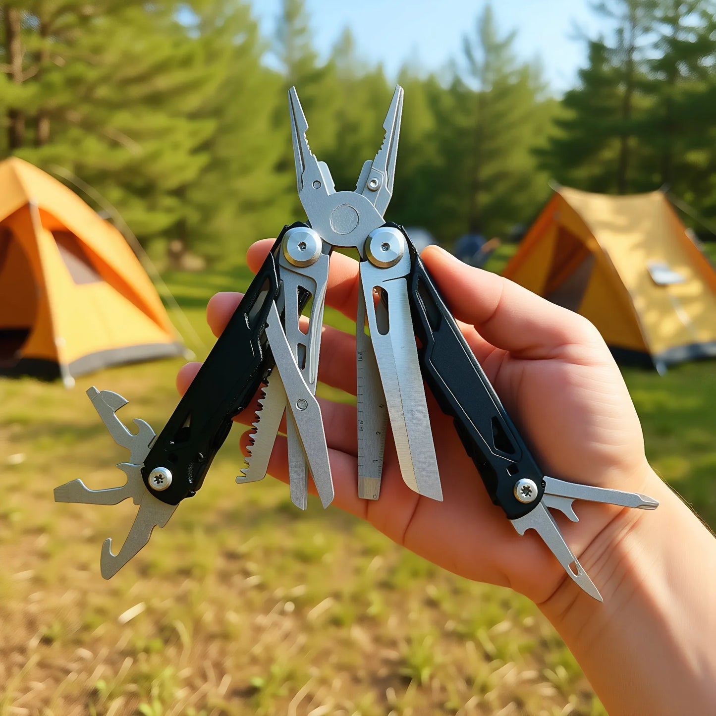 Multitool Pliers Stainless Steel Survival Tool For Camping Fishing Hiking