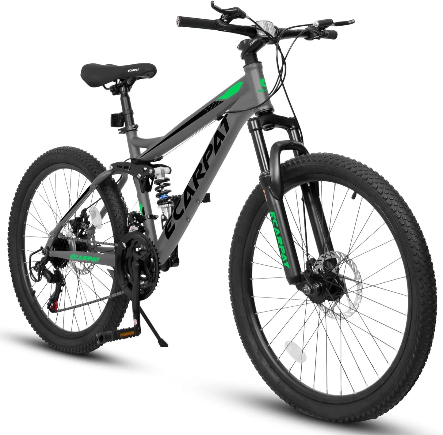 Ecarpat Dual Full Suspension Mountain Bike Unisex All Terrain Ride