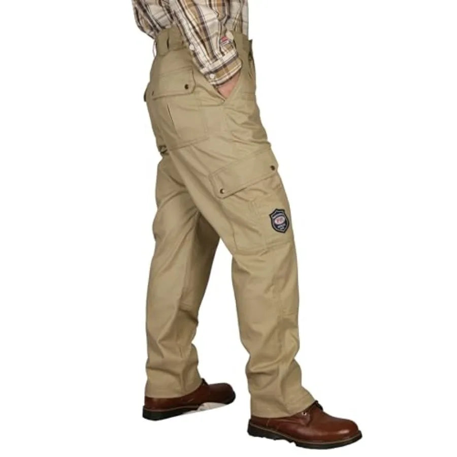 BOCOMAL Flame Resistant Cargo Pants For Men Durable Workwear