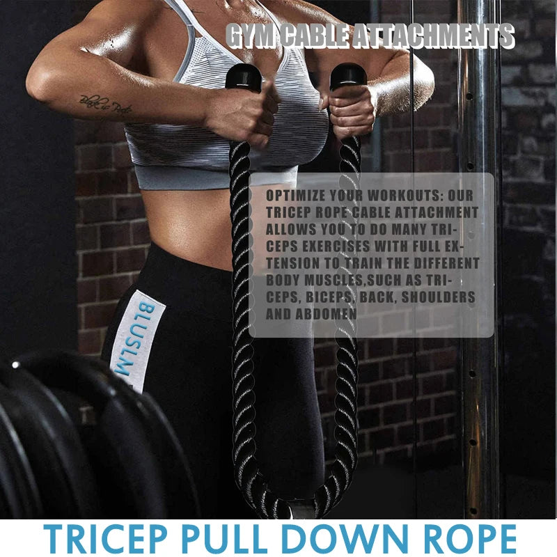 Heavy Duty Triceps Rope Gym Cable Attachment for Pull Down & Biceps Workout