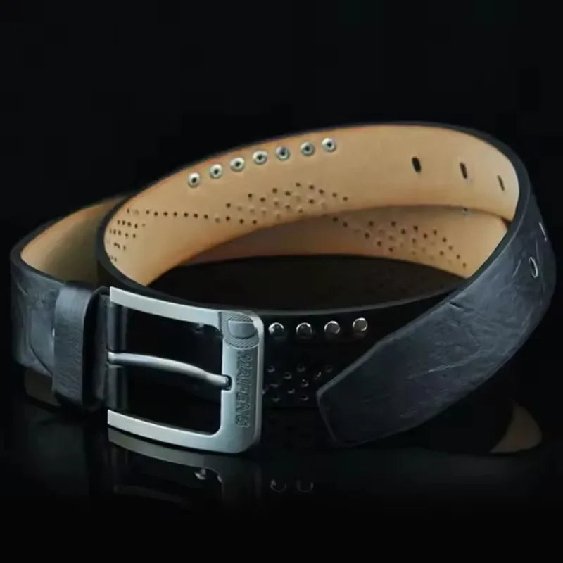 Men's PU Leather Belt With Metal Pin Buckle Casual Wear