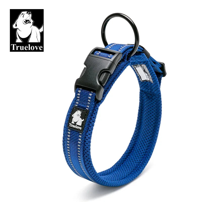 TrueLove Nylon Adjustable Dog Collar Padded Reflective TLC5011
