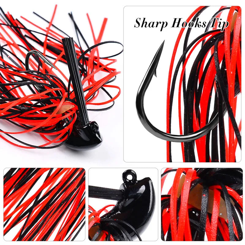 Bass Football Jigs Set Weedless Finesse Jigs With Silicone Skirts