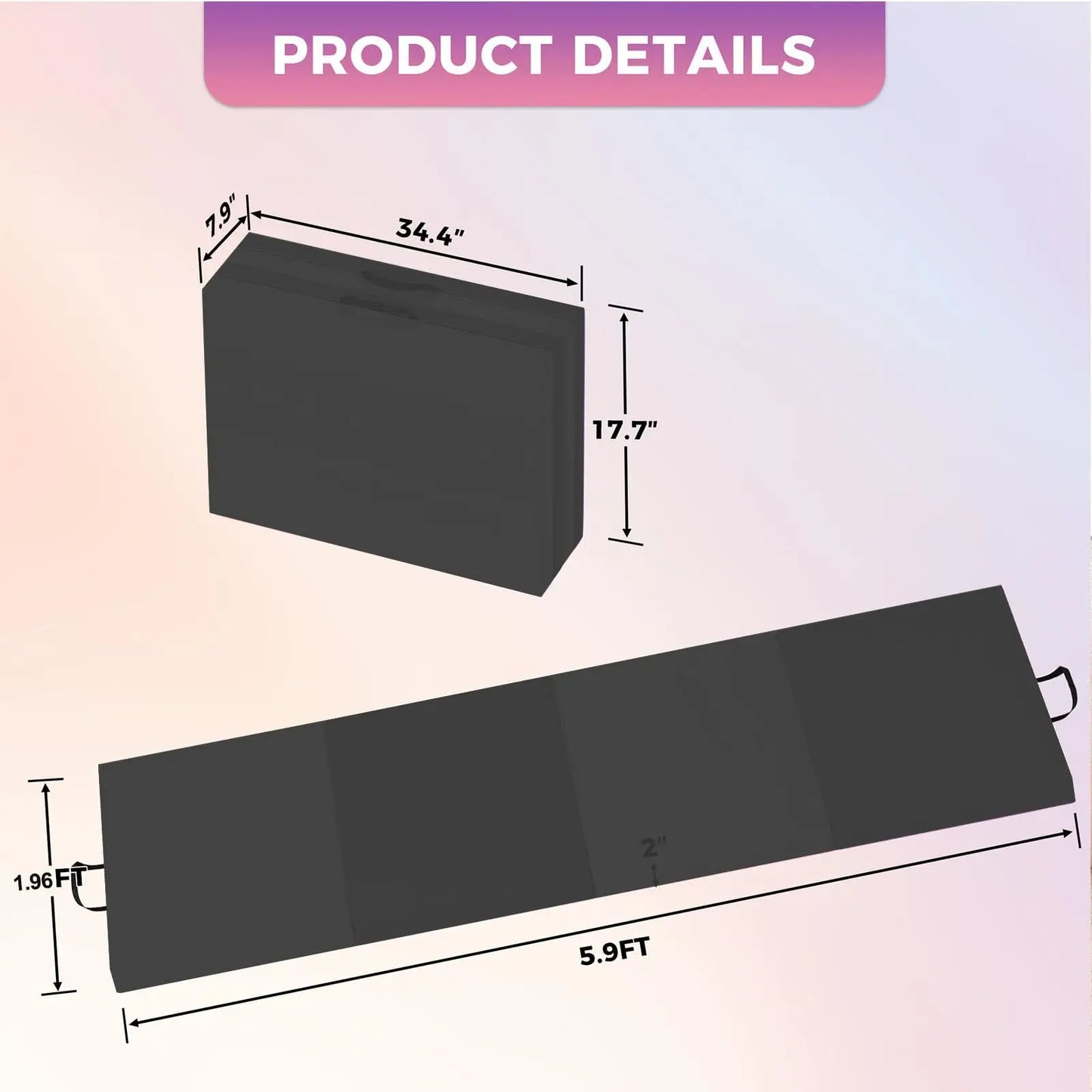 HiMISS Gymnastics Mat 4 Fold 5 Fold Tumbling Exercise Mats