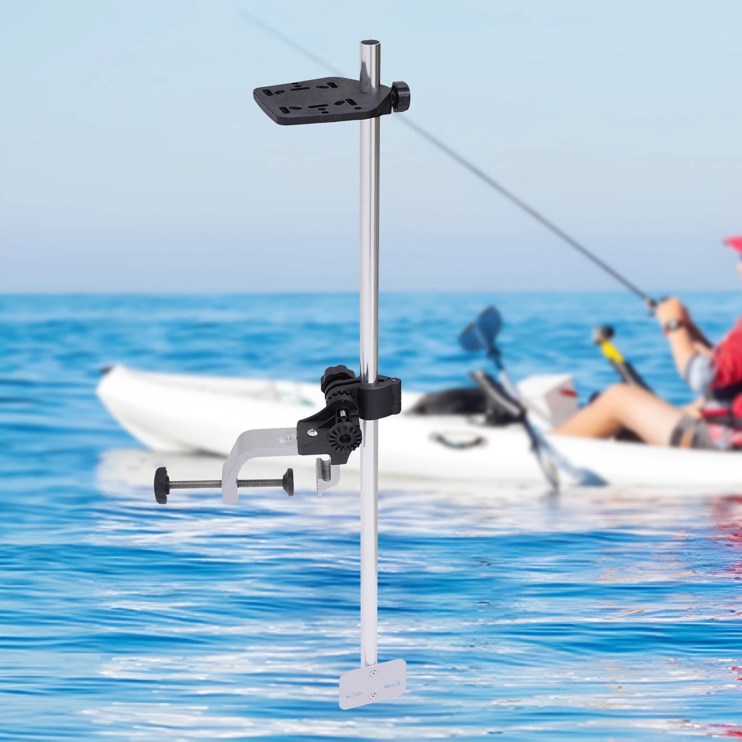 Portable Fish Finder Mount Bracket With 360 Degree Rotatable Transducer