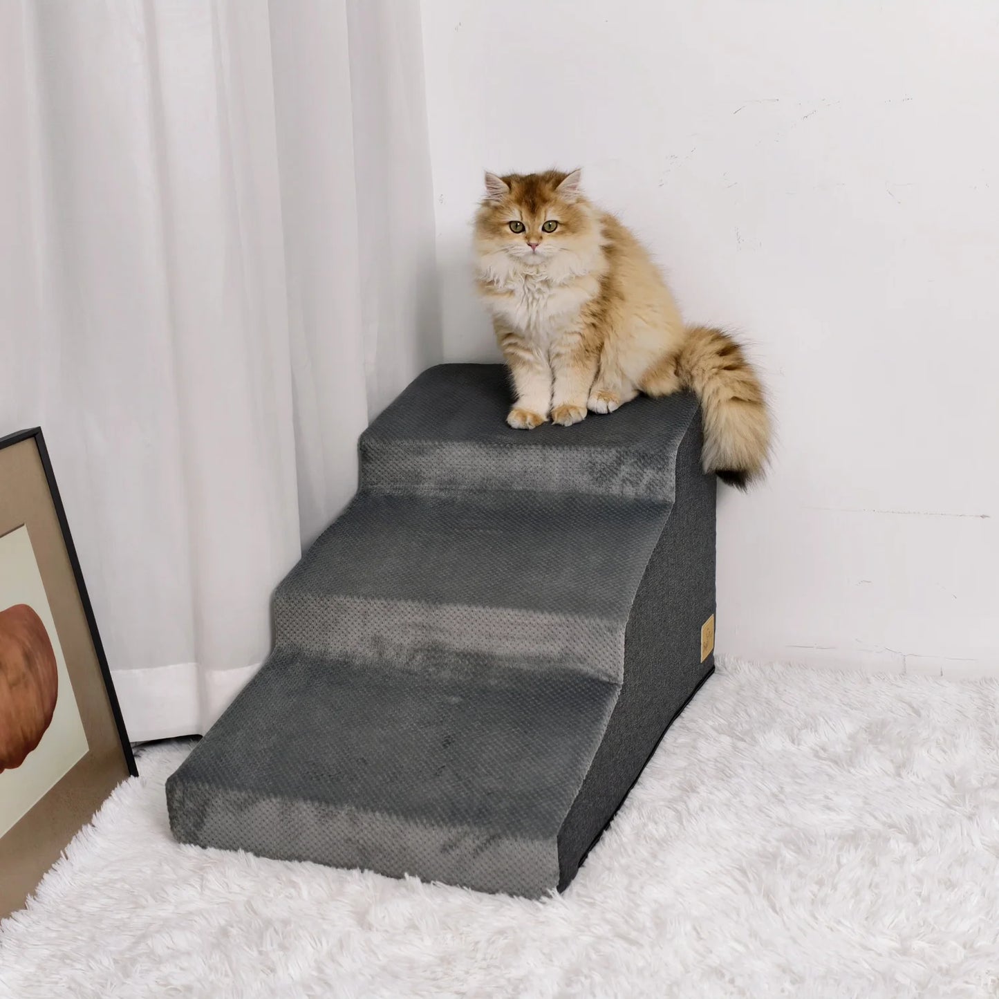 Dog Steps Non-Slip Ramp With Washable Cover For Couch