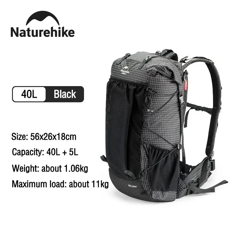 Naturehike Waterproof Mountain Backpack With Rain Cover For Hiking Trips
