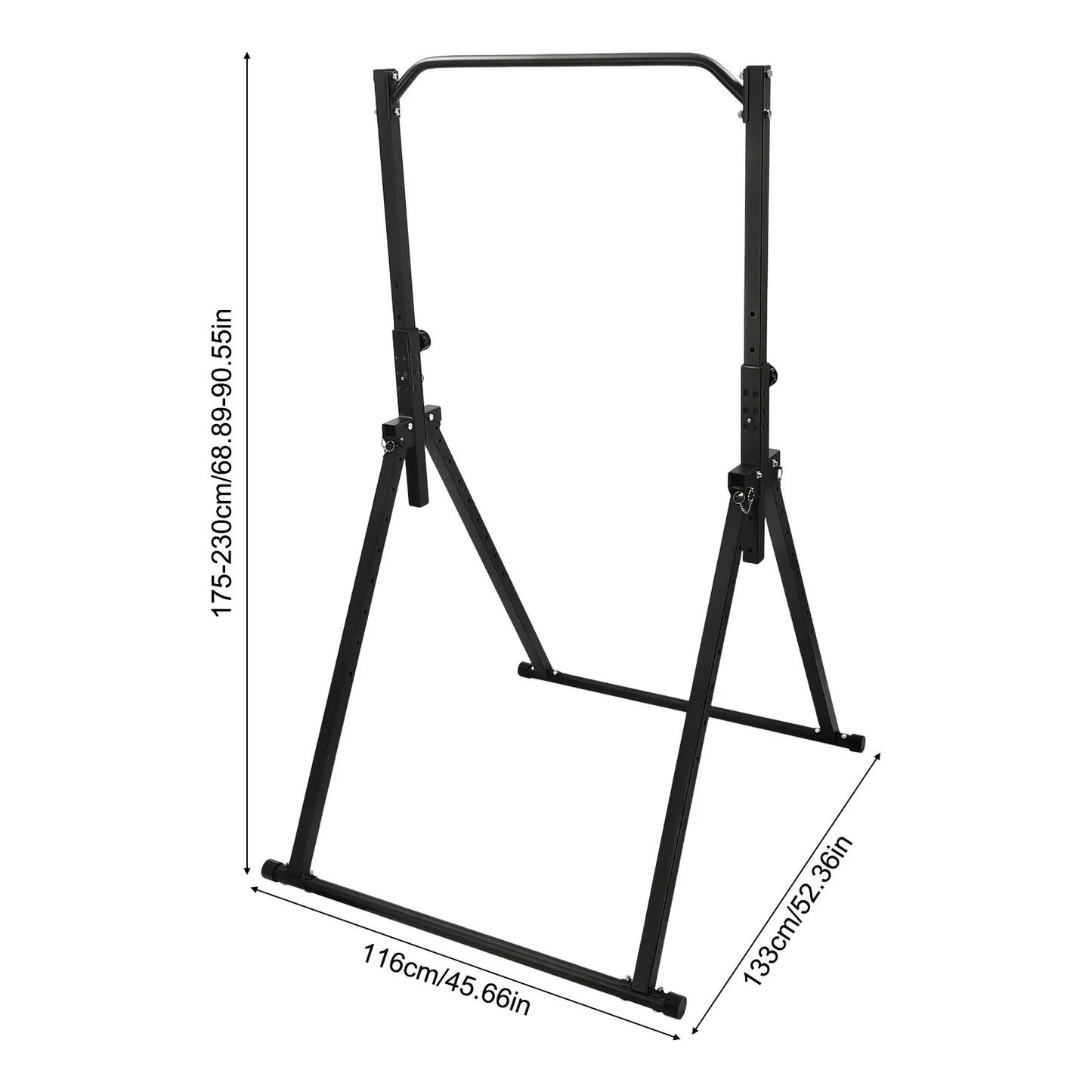Triangular Pull Up Station Adjustable Height Foldable Strength Training Equipment