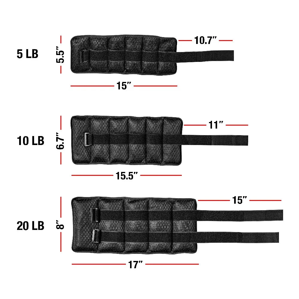 Adjustable Wrist And Ankle Weights Set With Removable Packs