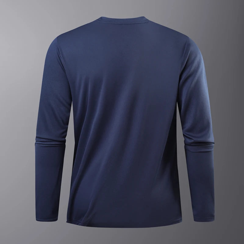 Reflective Sport Gym T Shirt Men Quick Dry Long Sleeve