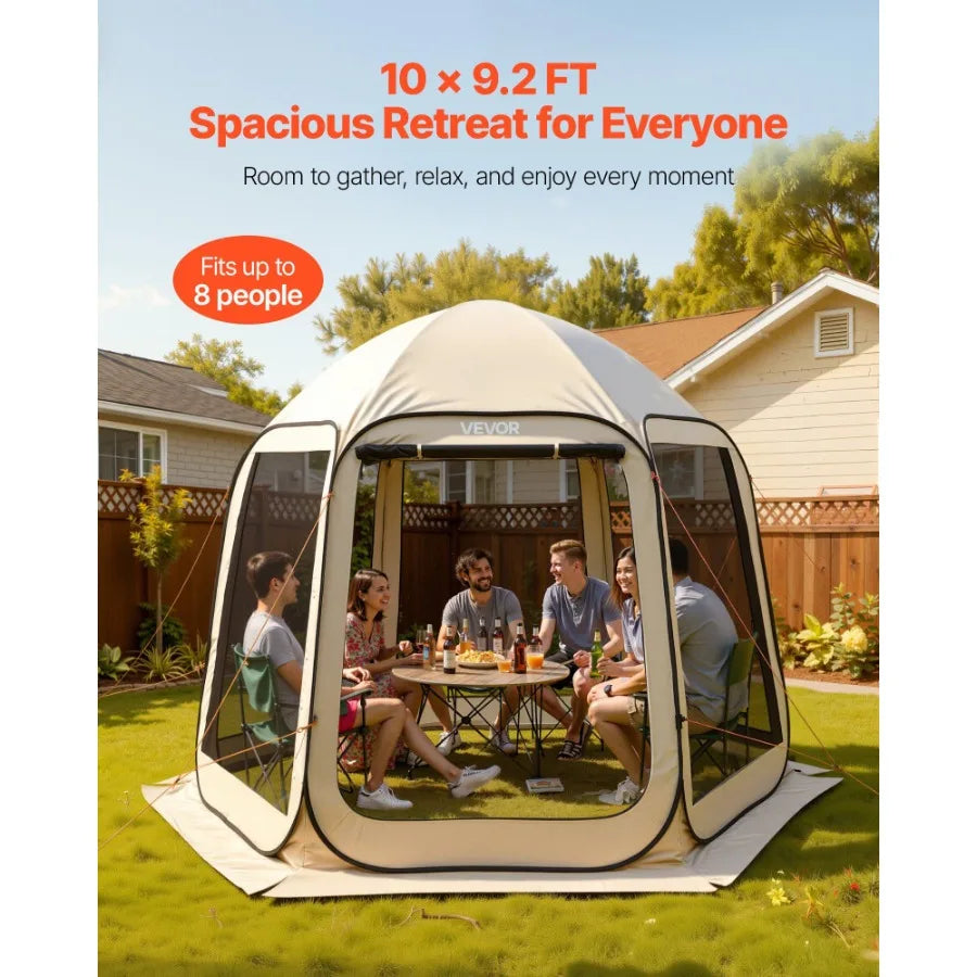 Screen House Pop Up Tent With Netting Sides Garden