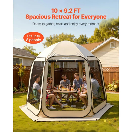 Screen House Pop Up Tent With Netting Sides Garden