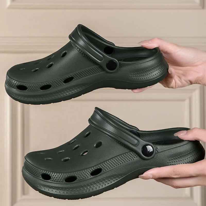 NONE Mens Beach Slides Slippers For Home Garden Lightweight Durable