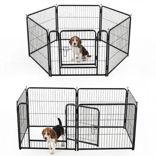 JHK Metal Dog Playpen Foldable Outdoor Pet Fence For Yard