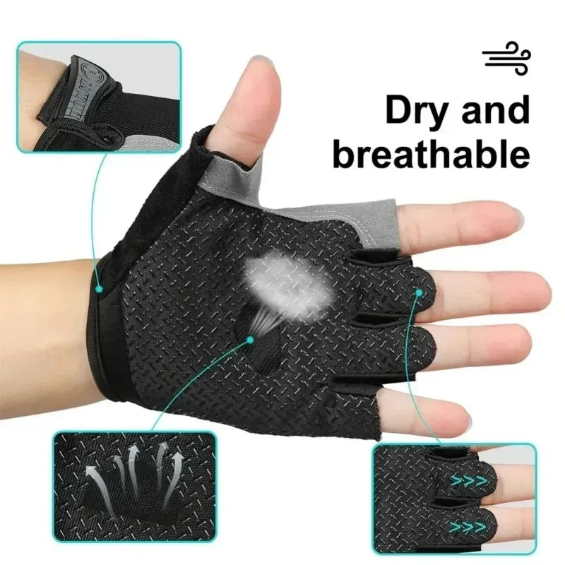 Breathable Anti-Slip Half Finger Cycling Gloves For Men And Women