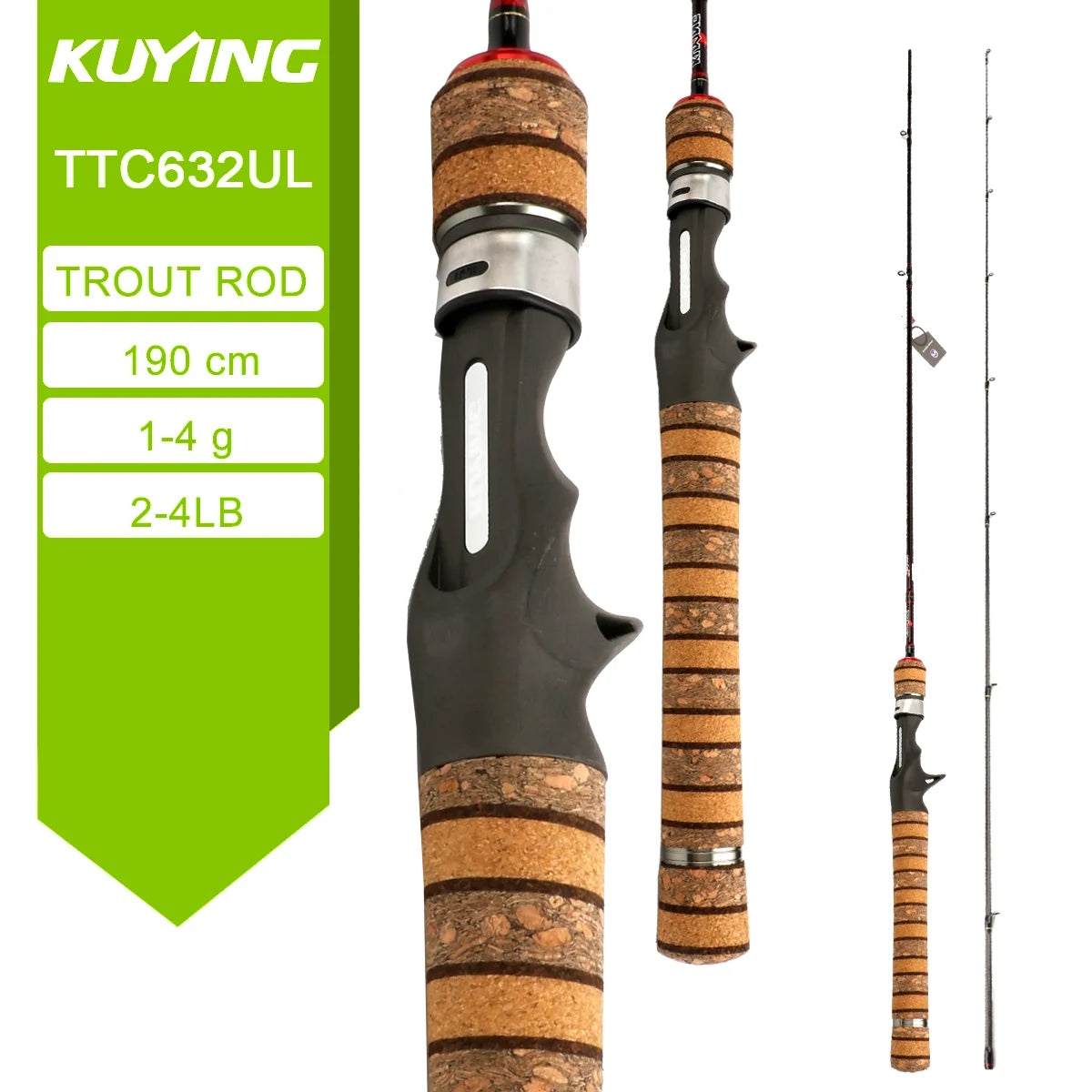 Kuying Lure Rod Casting Spinning River Carbon Fishing Rod
