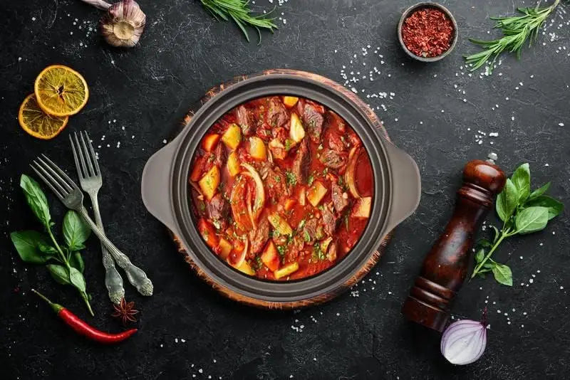 Ceramic Stew Pot With Lid Nontoxic And Oven Safe Cookware