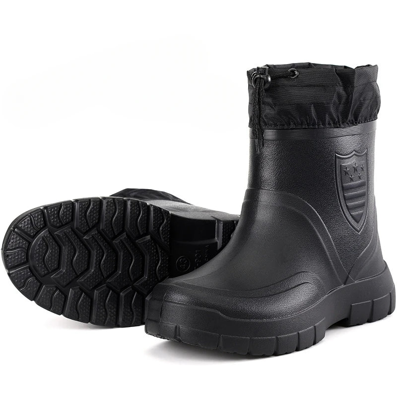 YBQJOO Mens Rain Boots Waterproof Outdoor Lightweight Boots