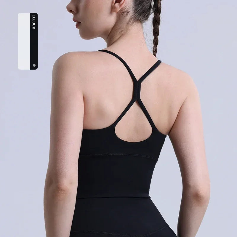 COZOKCN Cross Back Y Shape Sports Bra For Women Yoga