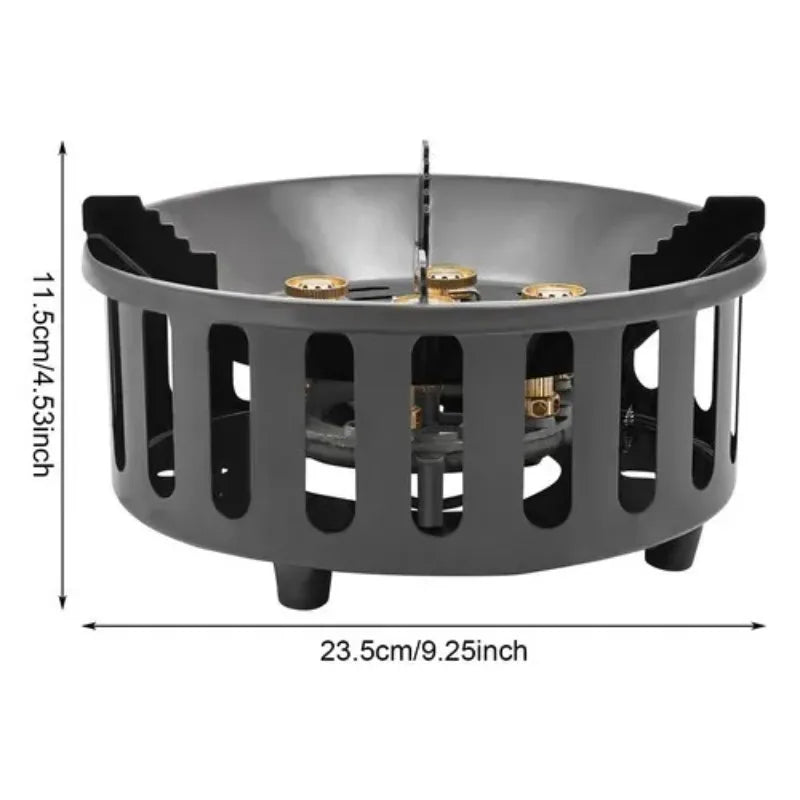 Portable Camping Stove With 3 Adapters And Windproof Electronic Ignition