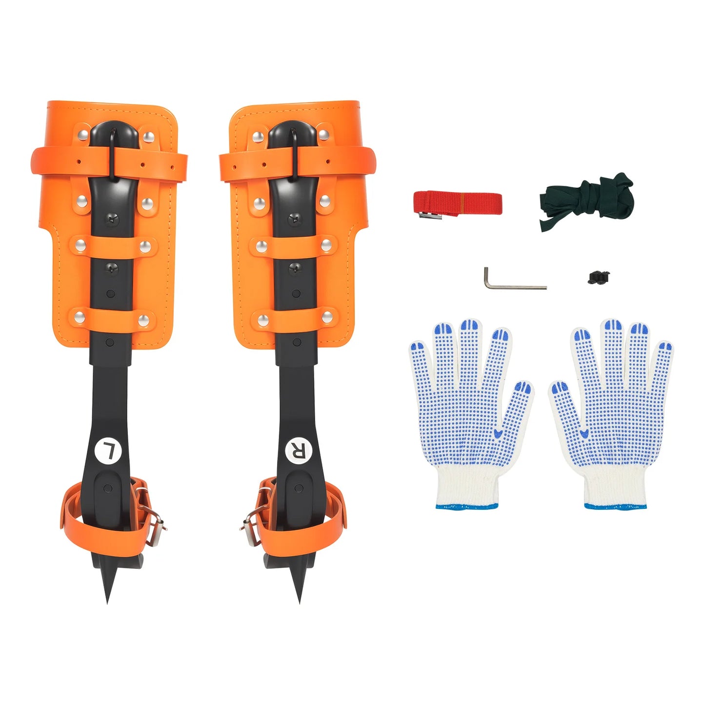Adjustable Tree Climbing Spike Set With Steel Climber Gaffs