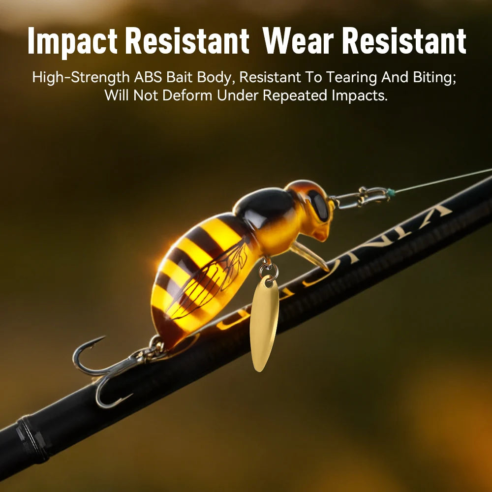 Kingdom Wasp Minnow Lure Set Of 3 Floating Spinner Wobblers
