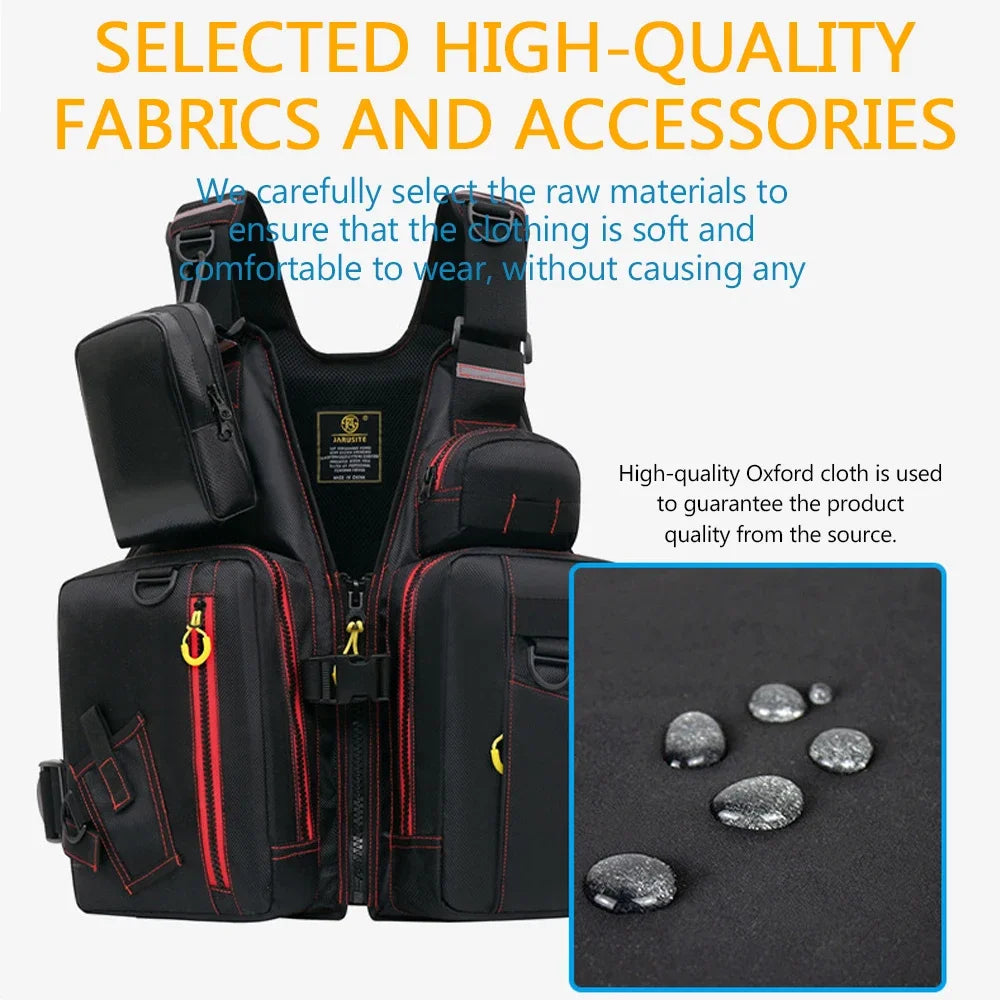 NONECN Multi Functional Life Jacket Vest For Outdoor Fishing Safety