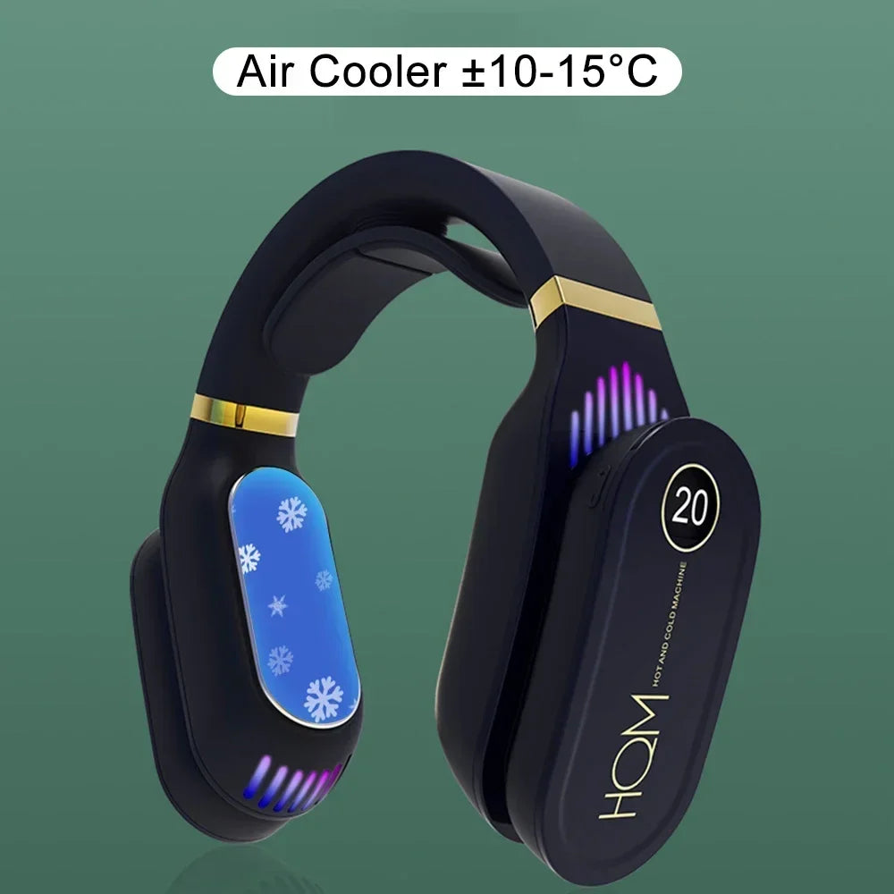 ZAOXI Neck Fan Air Cooler Bladeless USB Wearable With Heater