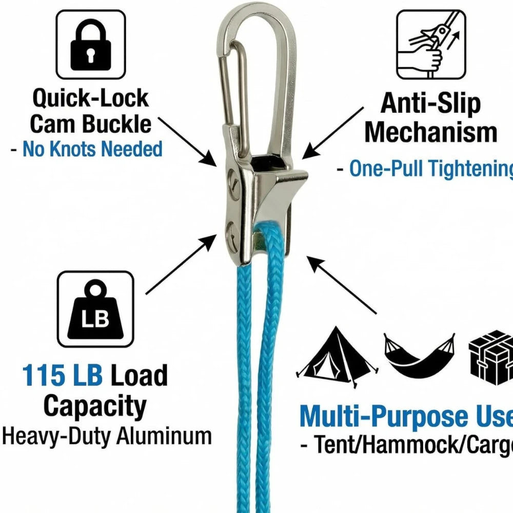 Stainless Steel Rope Tensioner Rollers 6 Pack For Outdoors
