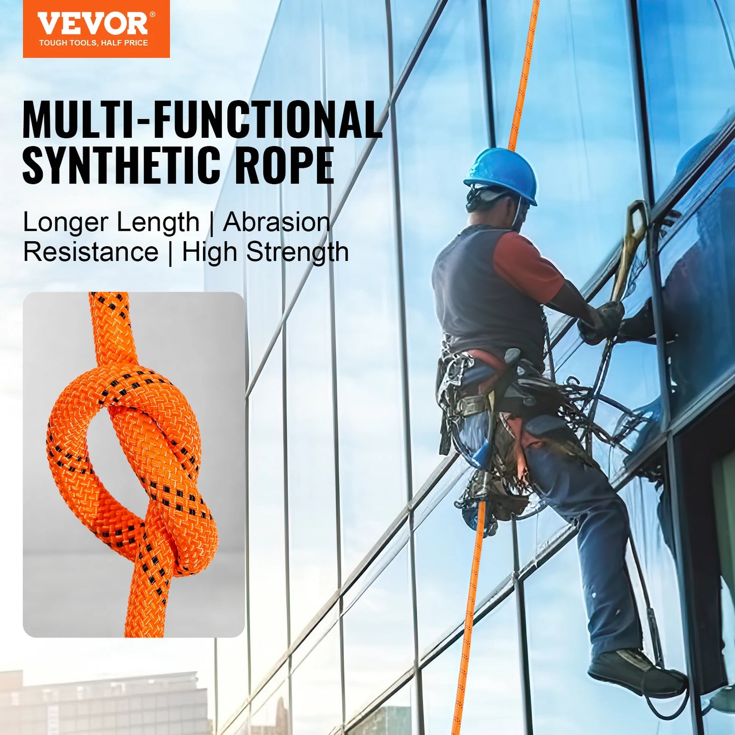 SucceBuy Dual-Weave Polyester Rope Multi-Use Utility Cord